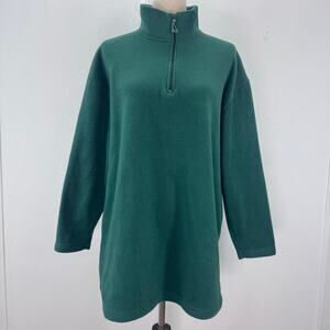 VTG 90’s Victoria’s Secret Country Fleece Sweater Oversized Sz S Green Y2K Retro